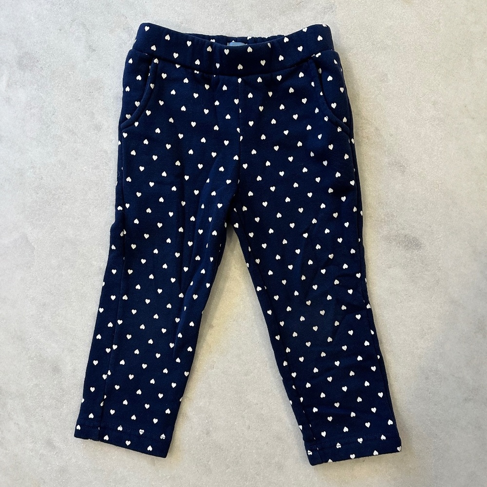 Baby Gap Navy Blue Pants with White Hearts I 3 Years I Excellent Condition